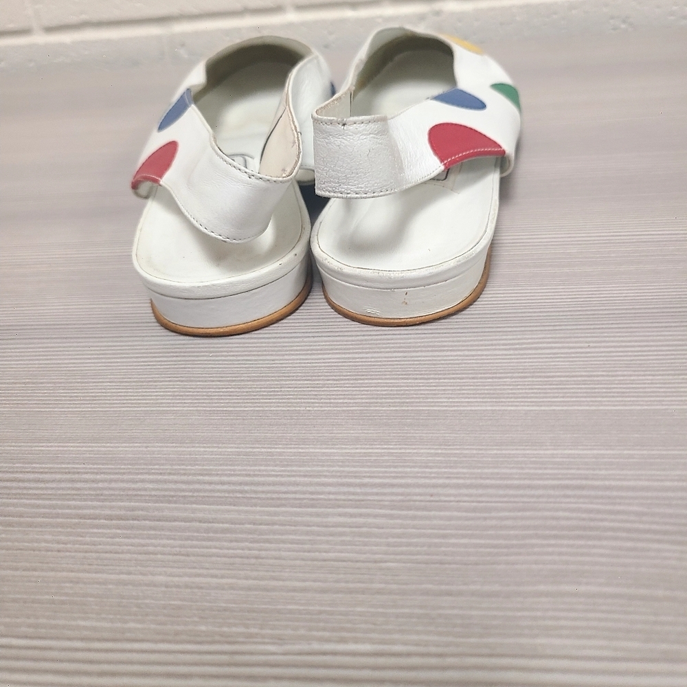 Ballini Vintage Multi-colored Polka Almond Toe sling backs - Picture 8 of 9